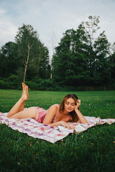 Sonnet Tie Panty in Organic Dyed Rose Silk Charmeuse