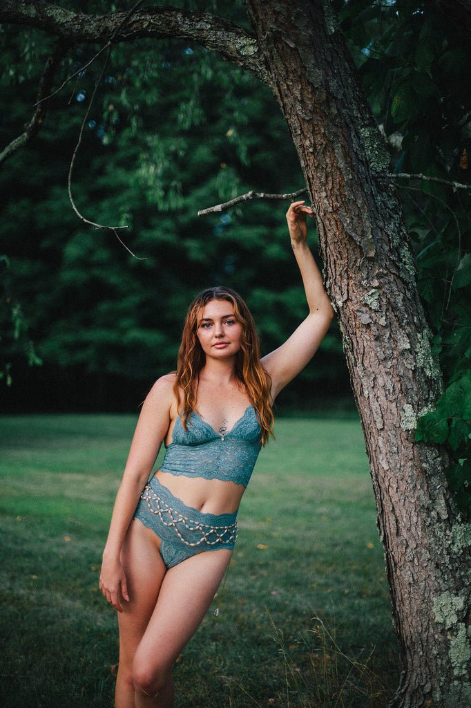 Echo Longline Lace Bralette multiple colors Clare Bare