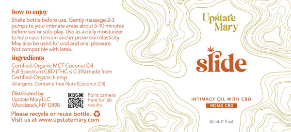 Upstate Mary SLIDE INTIMACY OIL WITH CBD