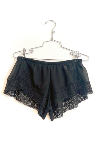 Finisterre Tap Short in Black Silk Chiffon