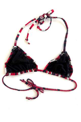 LOW STOCK In Heroes We Trust x Clare Bare Eventide String Bikini Top in Plaid