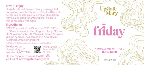 Upstate Mary FRIDAY AROUSAL OIL WITH CBD