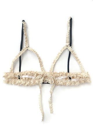 LAST ONE Adorella Cage Bra in Vintage Crochet Lace