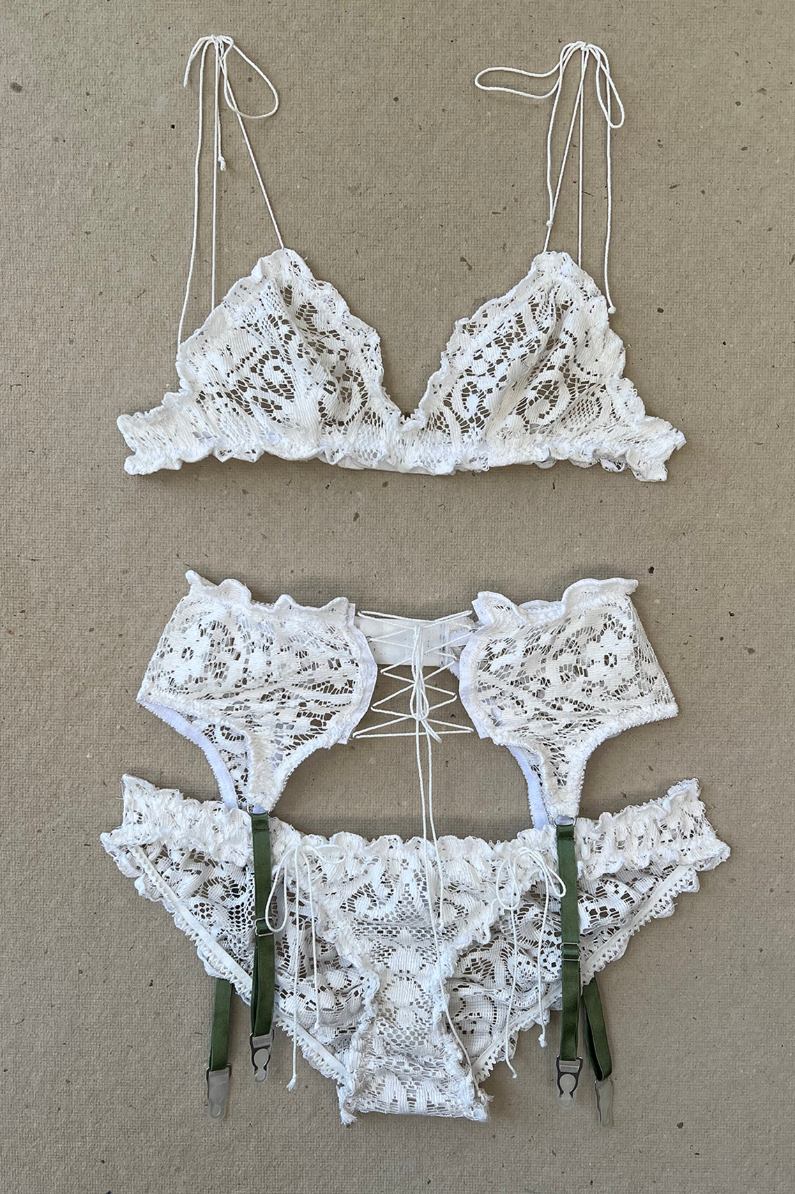 Anaphora Bloomer Panty in Upcycled Vintage Crochet Lace