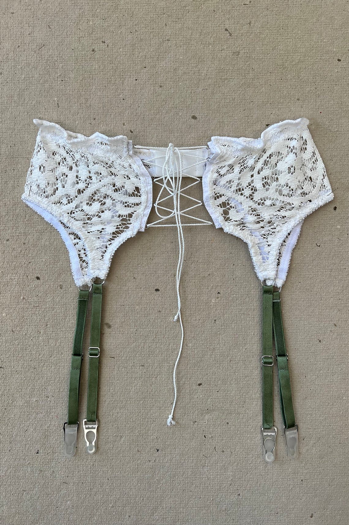 Anaphora Garter Belt in Upcycled Vintage Crochet Lace | Clare Bare Anaphora Garter Belt in Upcycled Vintage Crochet Lace | Clare Bare
