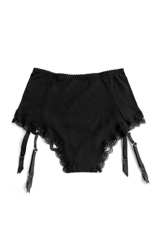 Demeanor High Waist Garter Panty (6 fabric options)