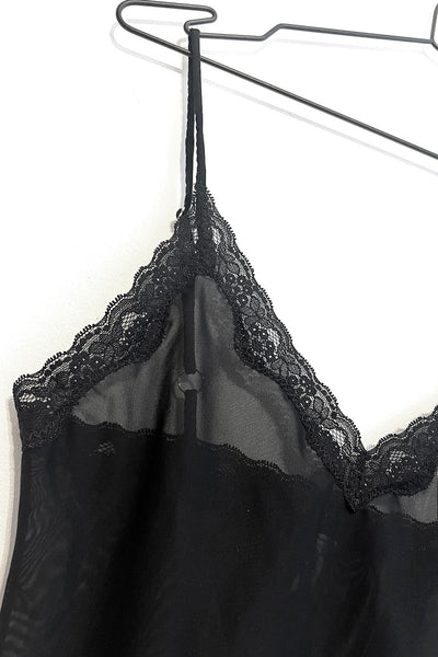 Demeter Mesh Camisole in Black Recycled Mesh