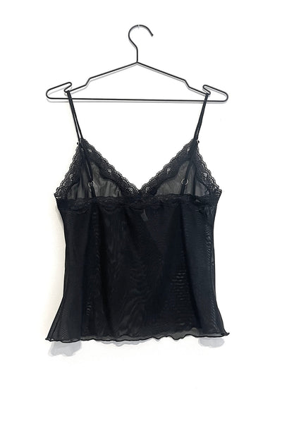 Demeter Mesh Camisole in Black Recycled Mesh