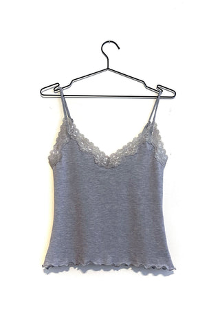 LOW STOCK Demeter Mesh Camisole in Heather Grey Tencel Merino Wool