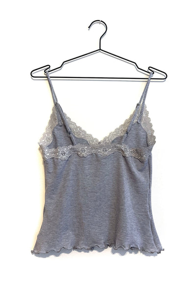 LOW STOCK Demeter Mesh Camisole in Heather Grey Tencel Merino Wool
