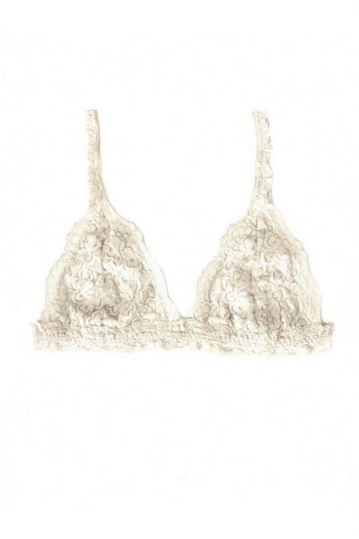 Echo Triangle Lace Bralette in Deadstock Ivory Lace