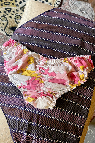 Ready to Ship Oleander Bloomer in Vintage 1960's Pink Lemonade Cotton Floral Sizes S, L