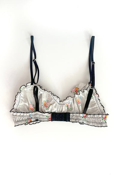 LOW STOCK Oleander Bralette in Upcycled Vintage Pollen Print