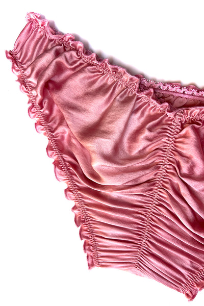 Oleander Bloomers in Organic Dyed Rose Silk Charmeuse