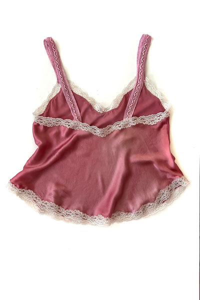 Sonnet Camisole in Organic Dyed Rose Silk Charmeuse