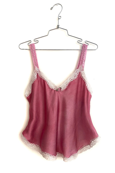 Sonnet Camisole in Organic Dyed Rose Silk Charmeuse