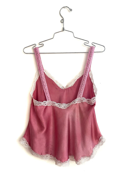Sonnet Camisole in Organic Dyed Rose Silk Charmeuse