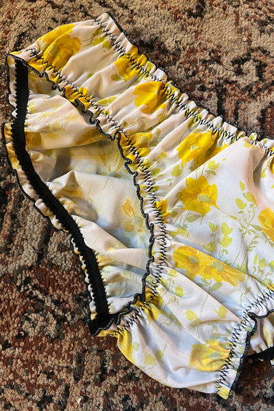Ready to Ship Oleander Bloomer in Yellow Floral Cotton Size XL