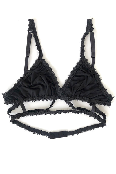 Adorella Bralette in Black Tencel Modal Jersey