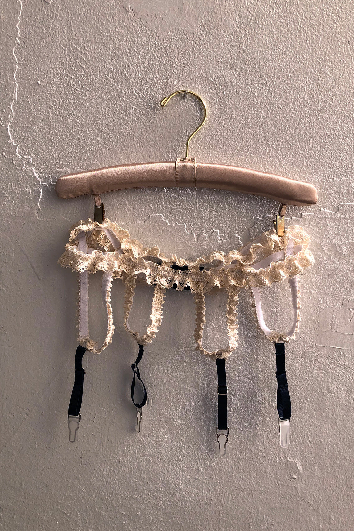 LAST ONE Adorella Cage Garter Belt in Vintage Crochet Lace | Clare Bare LAST ONE Adorella Cage Garter Belt in Vintage Crochet Lace | Clare Bare