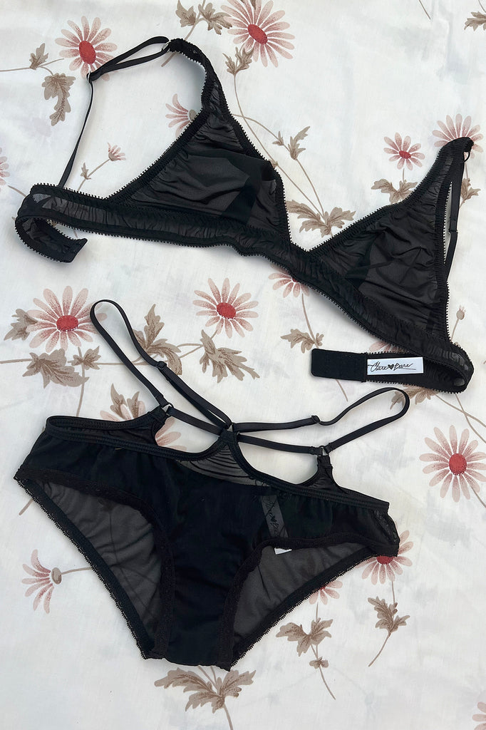 Demeanor Bralette in Sheer Recycled Mesh (Custom Color Options) | Clare ...