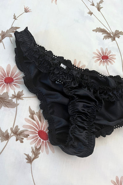 RETIRING 11/13 Florid Bloomer in Black Deadstock Satin