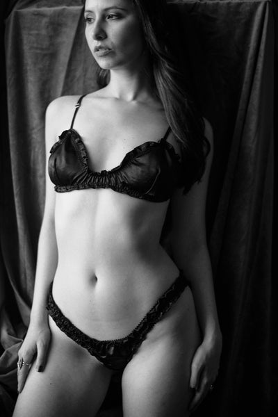 RETIRING 11/13 Florid Bloomer in Black Deadstock Satin