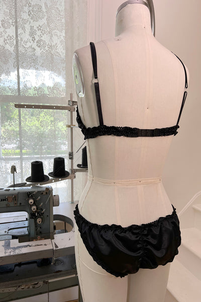 RETIRING 11/13 Florid Bloomer in Black Deadstock Satin