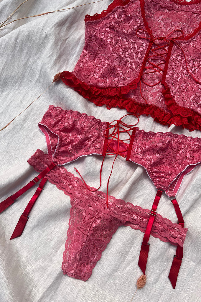 Lace garter set clearance