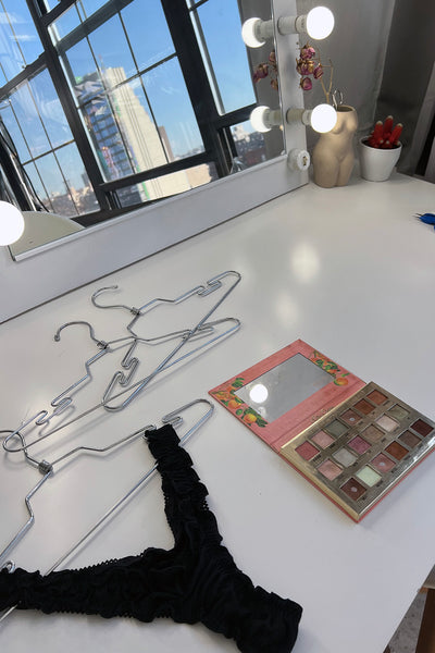 Oleander Thong in Black Tencel Modal Jersey