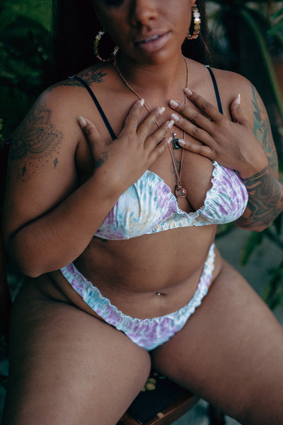 Mystery Print Oleander Thong Set