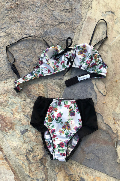 LOW STOCK Cardamine Lace Up Bralette in Original Rose