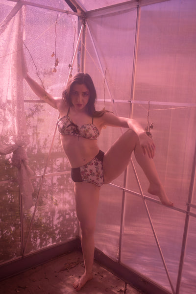 LOW STOCK Cardamine Lace Up Panty in Original Rose