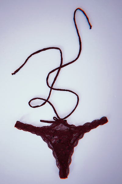 Rosehip Multi-Way Lace Tie Thong